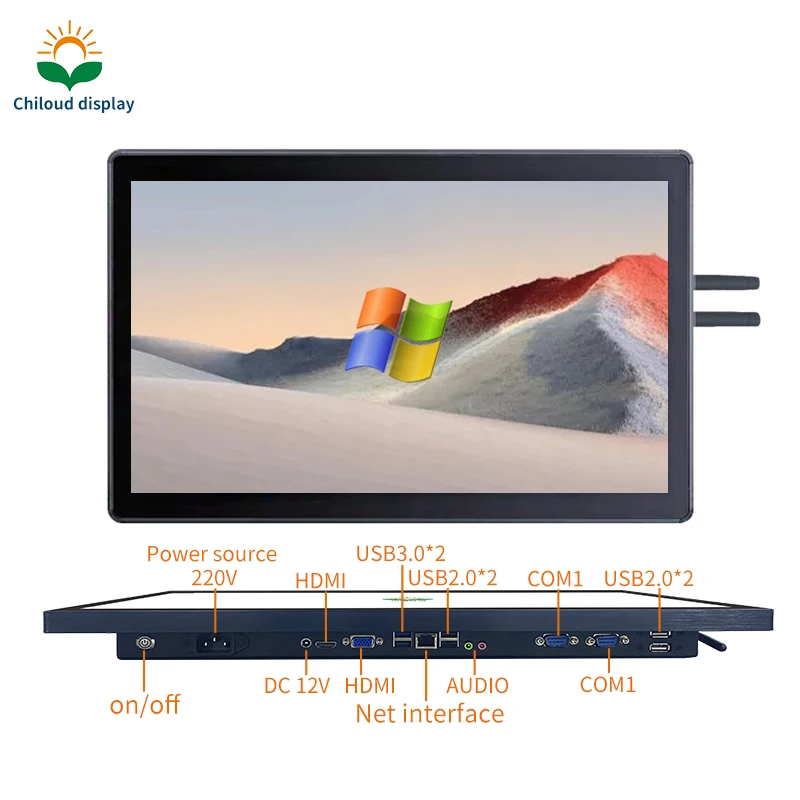 Wall Mounted All-in-one Touch Monitor Aluminium Frames 21.5 Inch ...