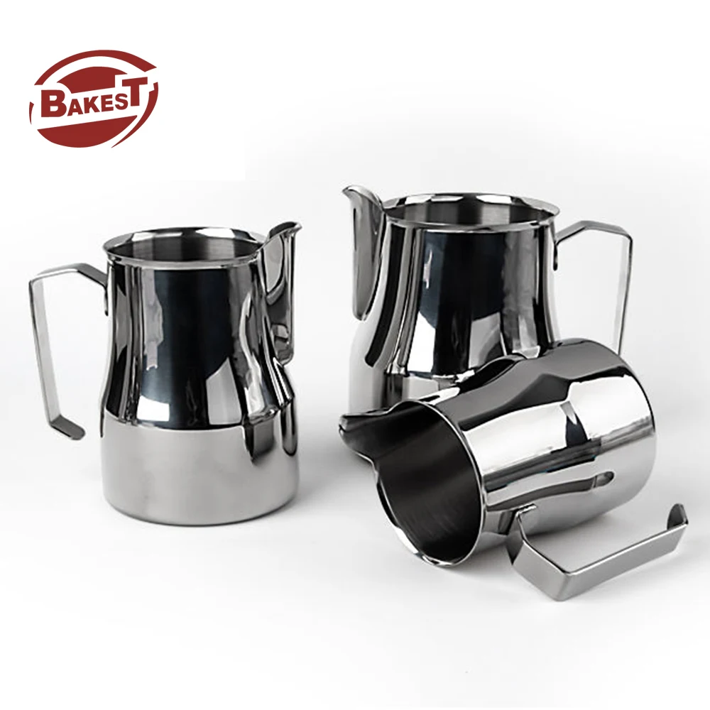 Bakest 304 Stainless Steel Espresso Coffee Pitcher   Latte Art Pitcher Milk Jug Milk Frothing Pitcher