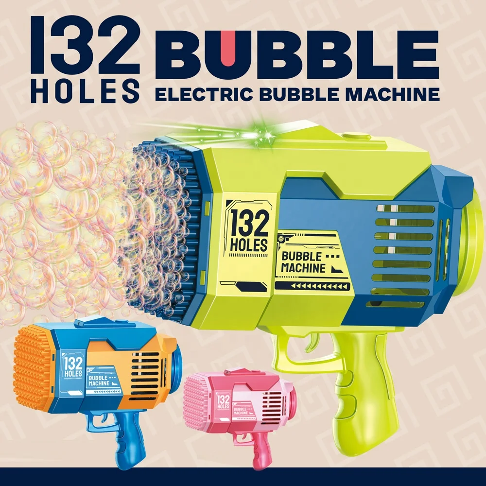 Bazooka Bubble Gun 132 Holes - Pink – Blue Seven