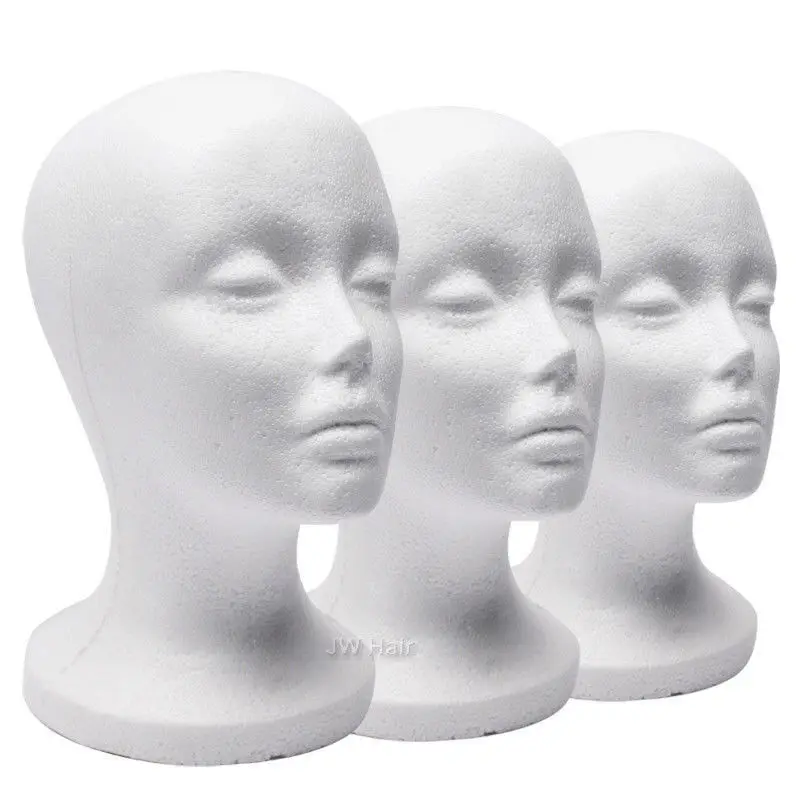 Foam Wig Head Tall Female Foam Mannequin Wig Stand And Holder For Style