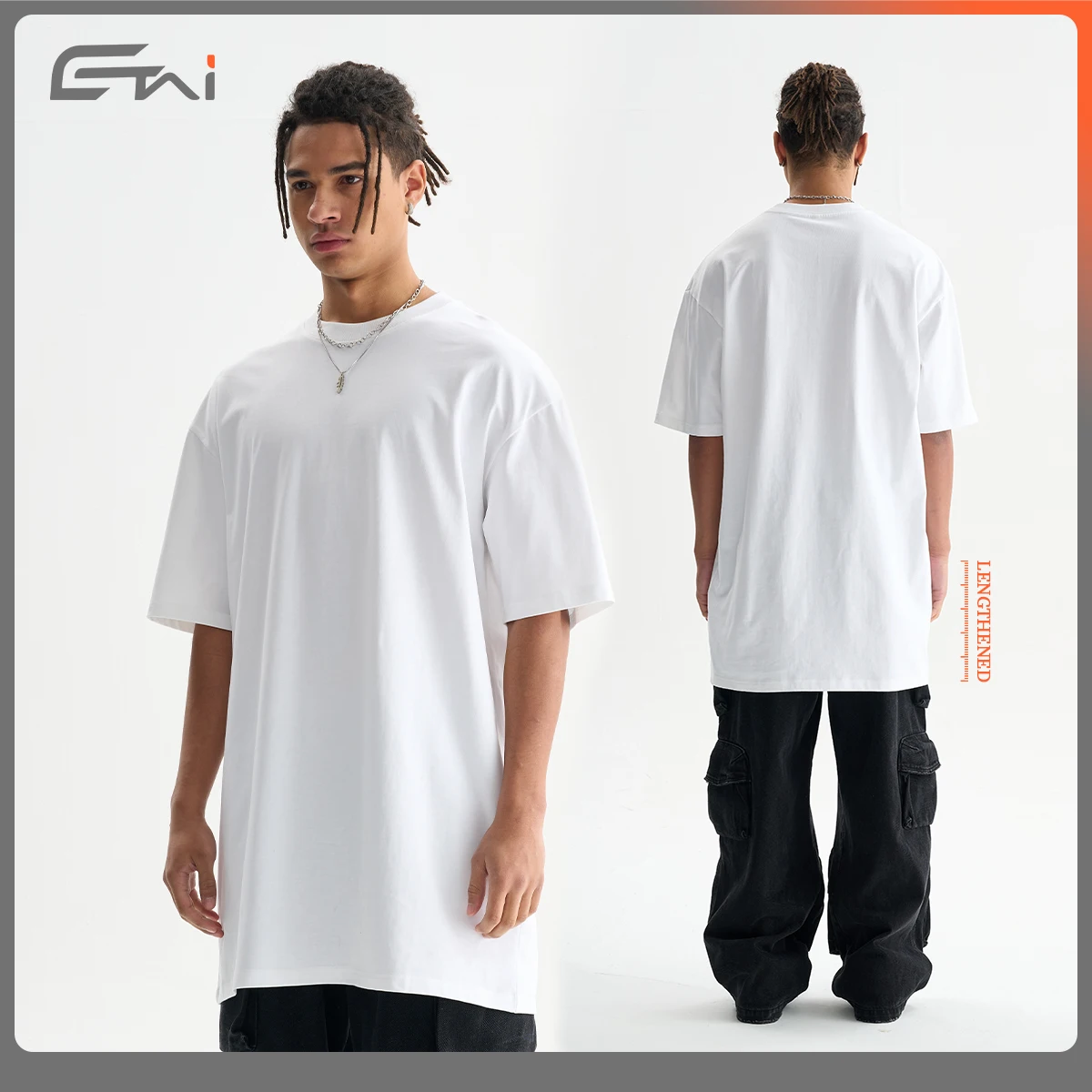 Shop Our Lengthen T Shirt 100% Cotton 260 Gsm Men's Oversized Crew
