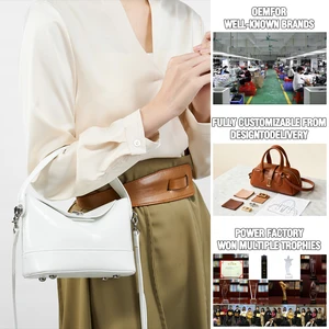 Factory Wholesale Women's Retro Leather Handbag OEM/ODM High-quality Shoulder Crossbody Bag Bucket Bag for Ladies Manufacturer