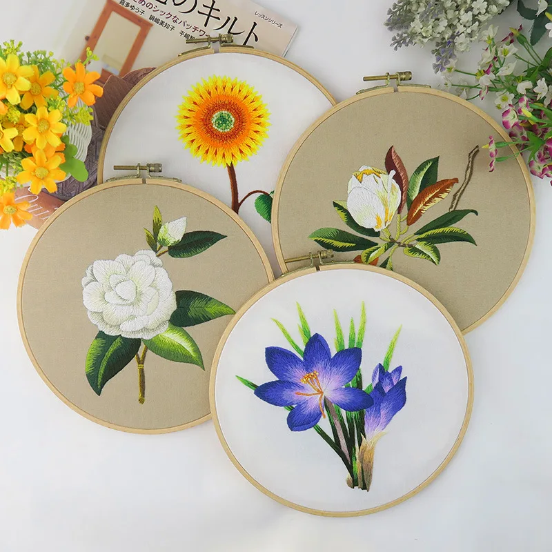 DIY Handcrafted Chinese Bouquet Embroidery Kit Beginner