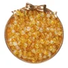 Two-tone crackle glass beads - yellow and white