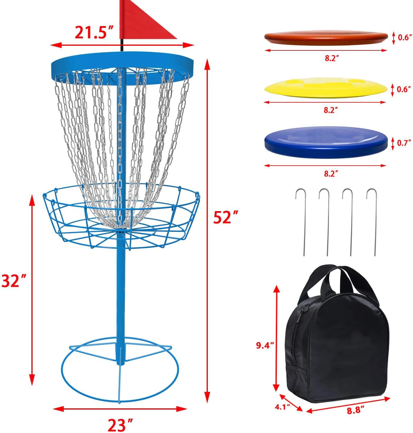 Disc Frisbee Golf Basket Customized Outdoor Sports Portable Disc