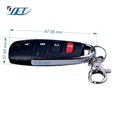 433MHz  Keychain Remote Control Universal Garage Door Opener with Plastic Duplicates Replaces Original Remote Controls YET084