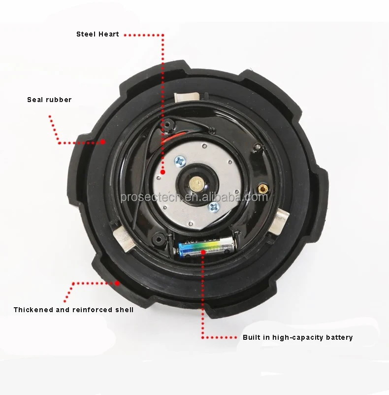Truck Antitheft Fuel Tank Cap Cover With Key Lock Oil Stealing Alarm