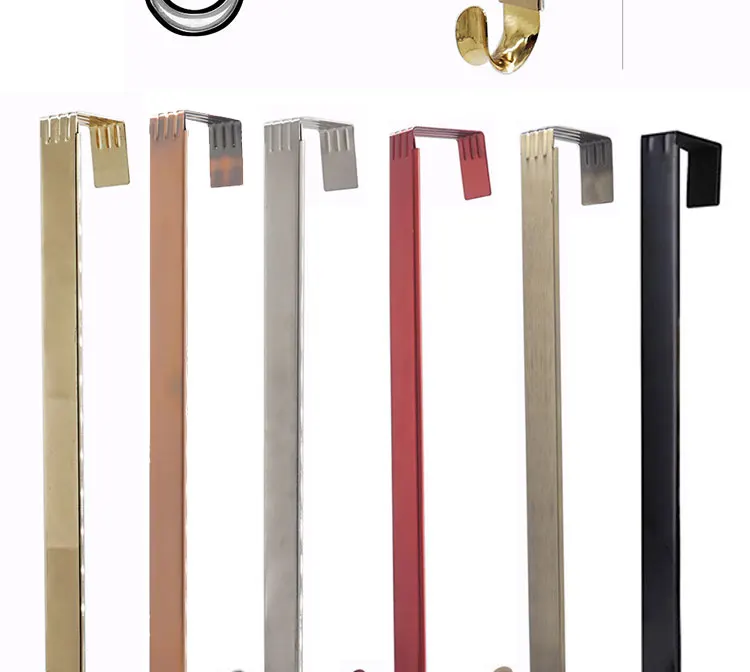 Heavy Duty Adjustable Length Metal Wreath Hook Over The Door Copper