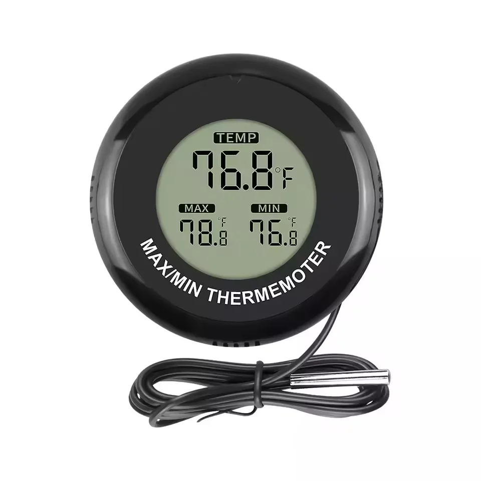 Digital Mini Thermometer Min/Max Display Aquarium Fish Tank Water Temperature Thermometer Adsorbable