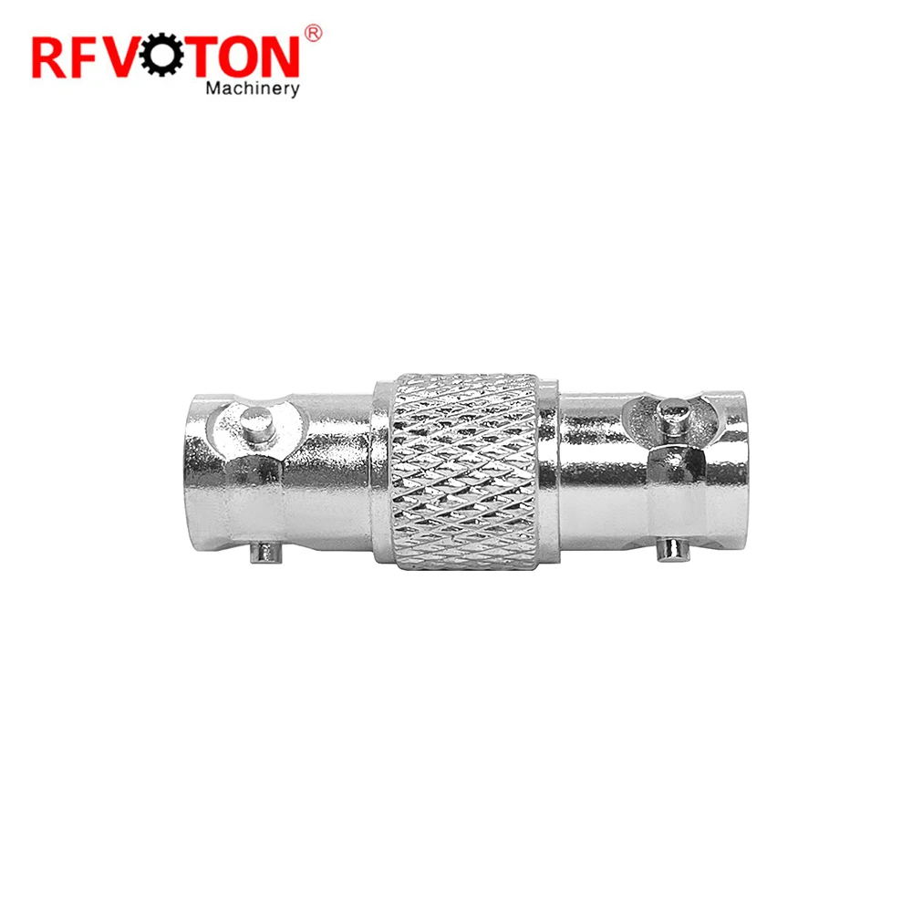 Factory Supply  BNC Female Jack Hembra Socket to Bnc Female KK Triax There Coaxial Adaptor Adapter in Stock Copper Rohs