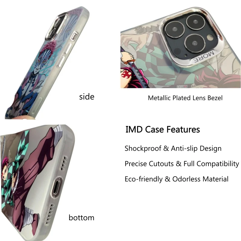 Demon Slayer 3D Silver Phone Case for 15 Pro Max