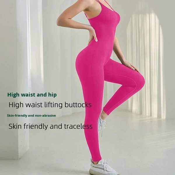 Sports Dance Fitness Yoga Jumpsuit All-In-One Elastic Camisole Bodysuit Sports Bodysuits detail
