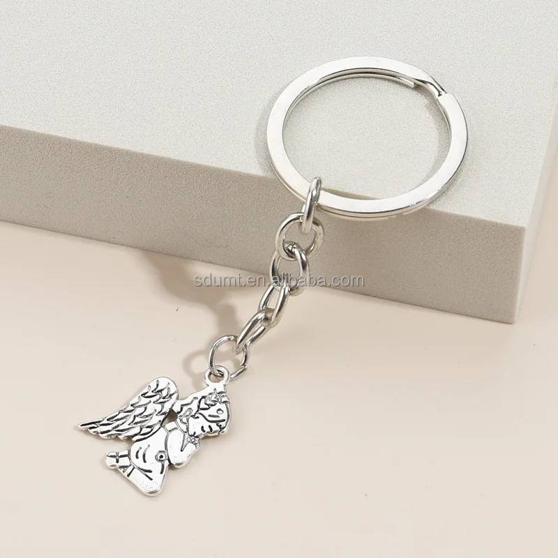 Hot Sale Angel Keyring Angle Shaped Keychain Festival Gift Metal Key ...