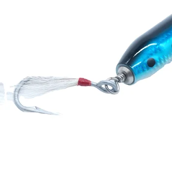 56g 5 1/2" Hard Lure Popper Swim Bait Saltwater Pike Tuna Salmon Fishing Wood Lure – Popper – view 3