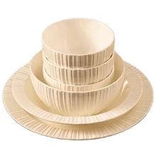 Kangmo Source Manufacturer round Pure White Jingdezhen Light Luxury Ceramic Tableware Bowl Plate Set Household 2023 New