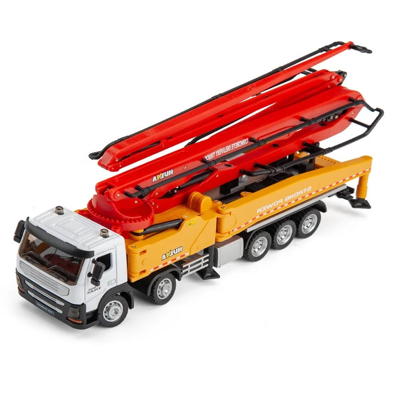 HUINA 1709 Metal Concrete Pump Truck Construction Vehicles Toys 1