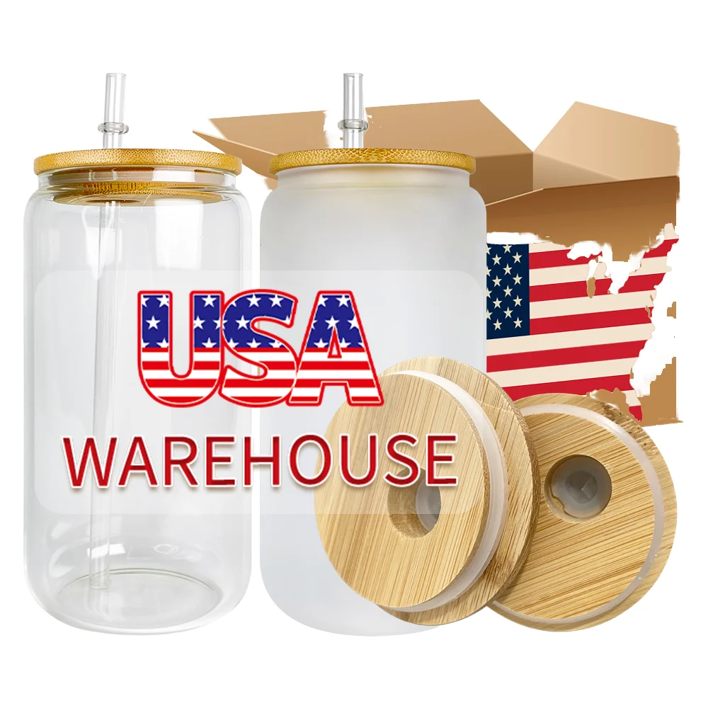 Wholesale Heat Resistant Insulated Transparent Double Wall High Borosilicate Glass 16oz Snow Globe Sublimation Tumbler with Custom Logo