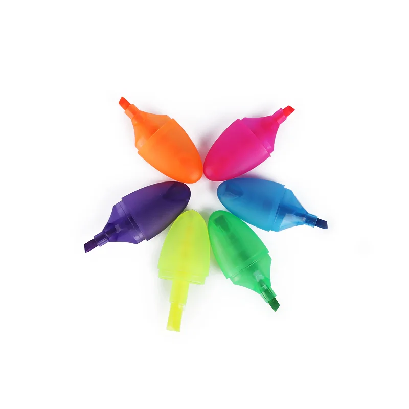 Colorful Egg Shaped Highlighter Marker Pen Promotion Multi Color Mini Egg Shaped Highlighter
