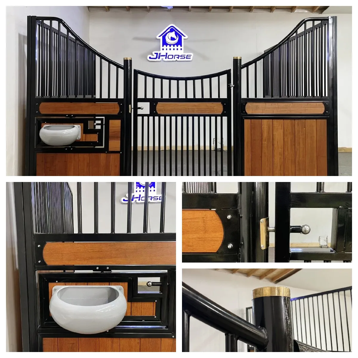 Building Mobile Stall Bamboo Wood Wpc Board Horse Stables Horse Front