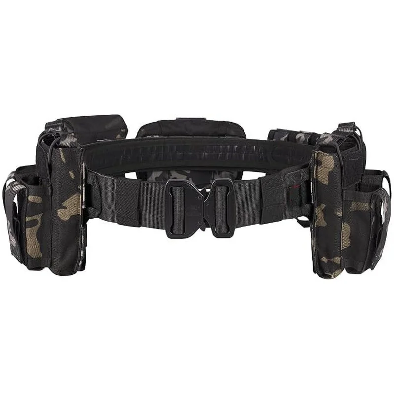 Wholesale High Quality Fashionable Tactical Belt with Quick Release Accessory Pouches Multifunctional Duty Belt for Men
