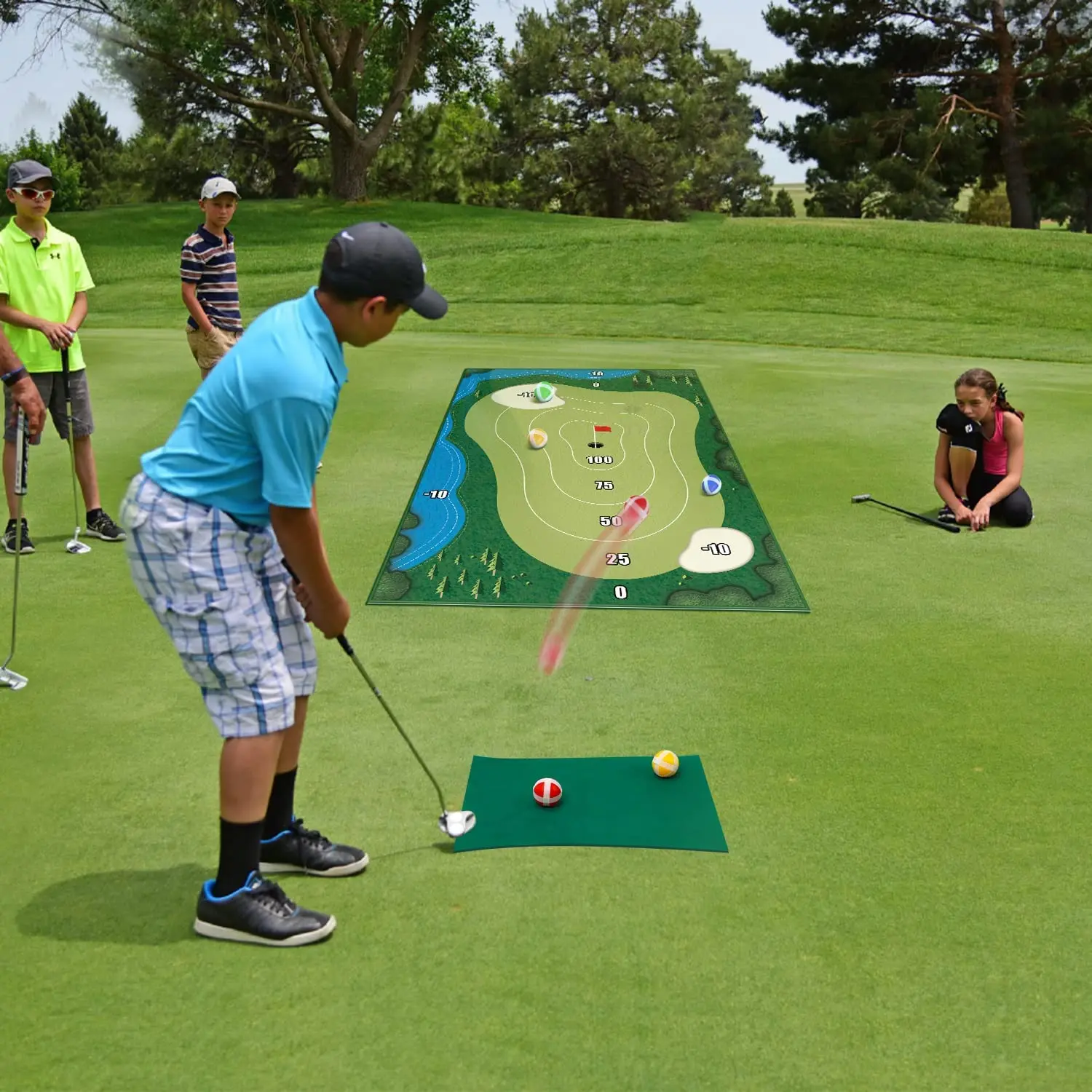 Golf Chipping Game With Balls Chipping Mat For Adults Family Indoor