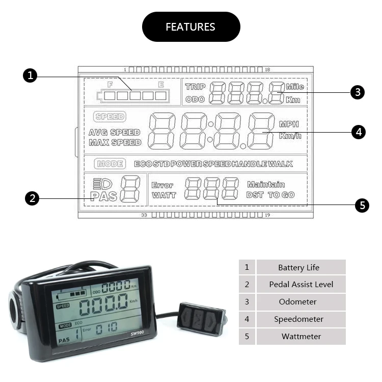 sw900 lcd display manual in stock