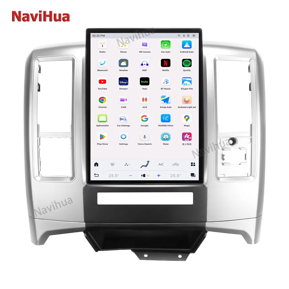 Navihua Qualcomm Tesla Screen Android 13 for Dodge RAM 2008 2009 2010 2011 GPS Navi Radio Receiver Player Head Unit Carplay