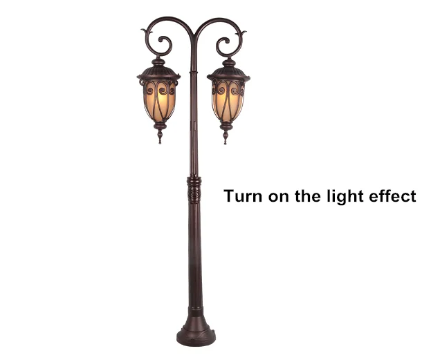 outdoor light fixtures european type aluminum alloy full copper led pier pillar post top garden fence mount light