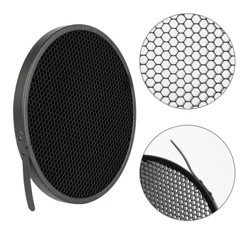 11 Inch 45° Telephoto Reflector Diffuser Lamp Shade Dish with 60 Degree Honeycomb Grid for Bowens Mount Studio detail image