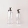Clear bottle with black pump head