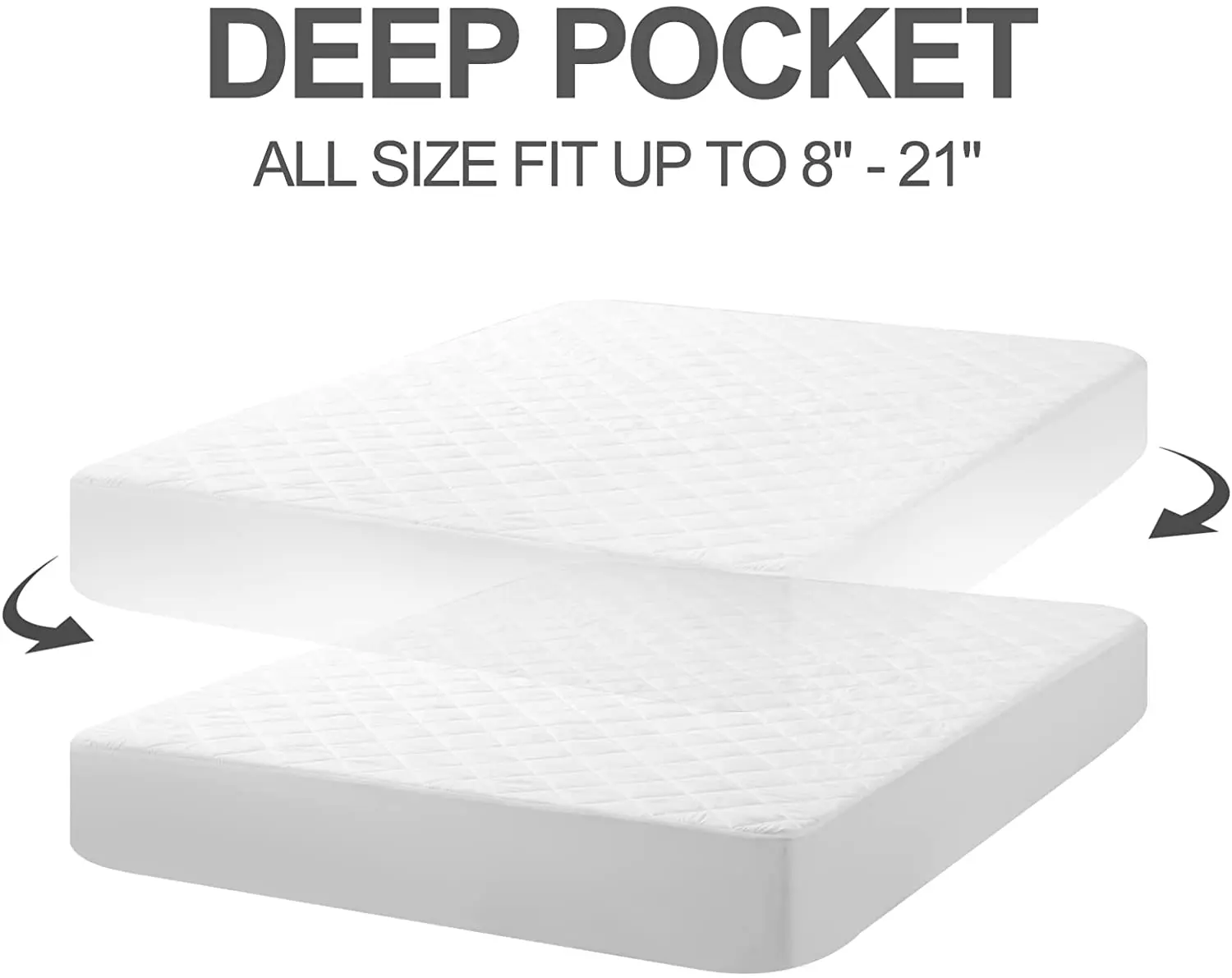 Utopia Bedding Premium Waterproof Breathable Terry Mattress Protector  Fitted 8-21' Pocket - China Bedspread and Bed Sheets price