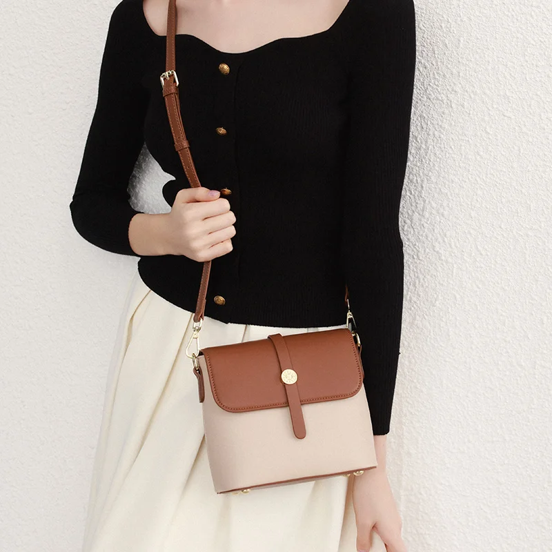 New Arrival Logo Custom Leather Crossbody Leather Bag for Women’s Female Shoulder Bags for Lady Girl Saddle Bag