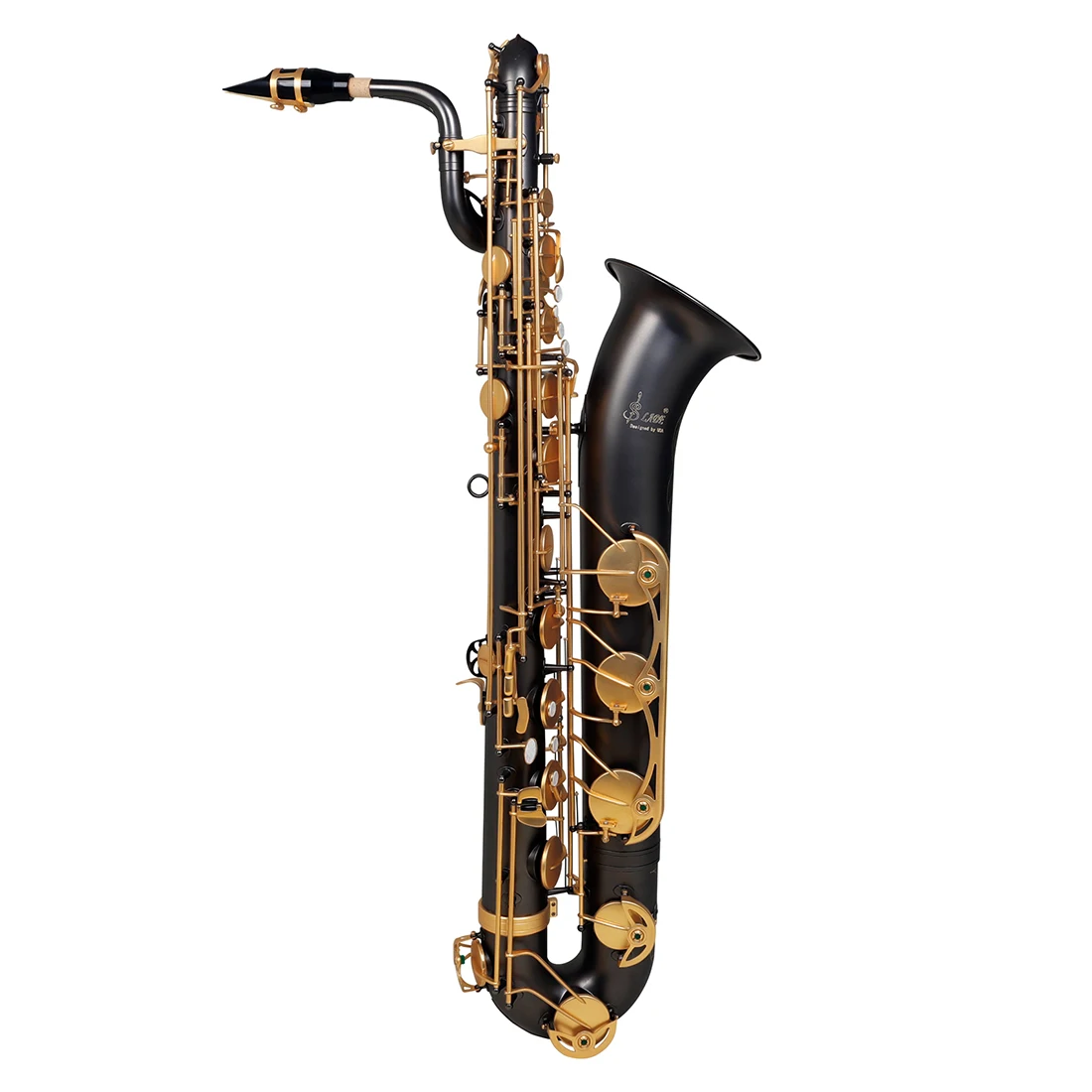 Alibaba.com: SLADE Baritone Saxophone with hand-carved black bass