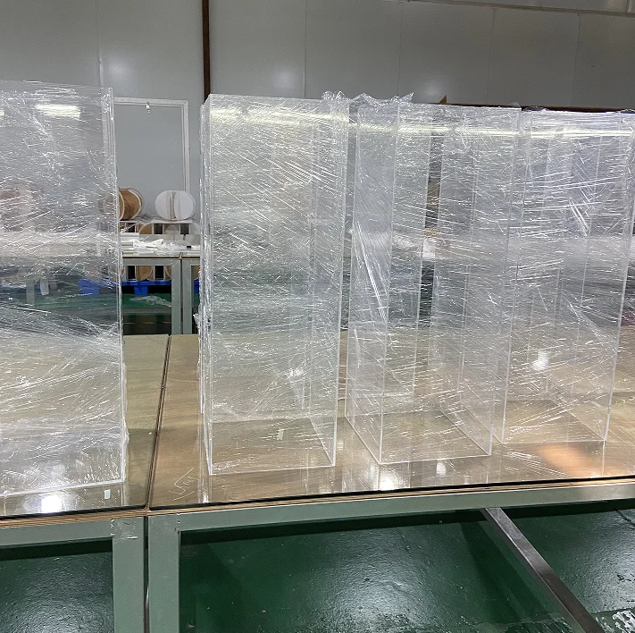 Model Clear Acrylic Square Floral Display Stand Pedestal Plinth Stand for Wedding Event Stand Decoration