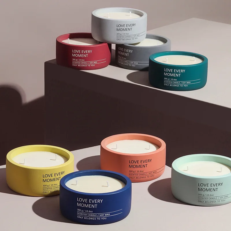 Free Sample Reusable Elegant Sustainable Ceramic Unique Candle Jars