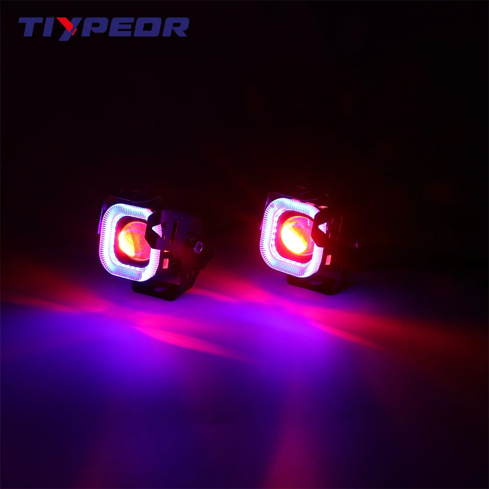 low beam fog lamp 12v mini lens headlight driving light for motocross dirt bike-9