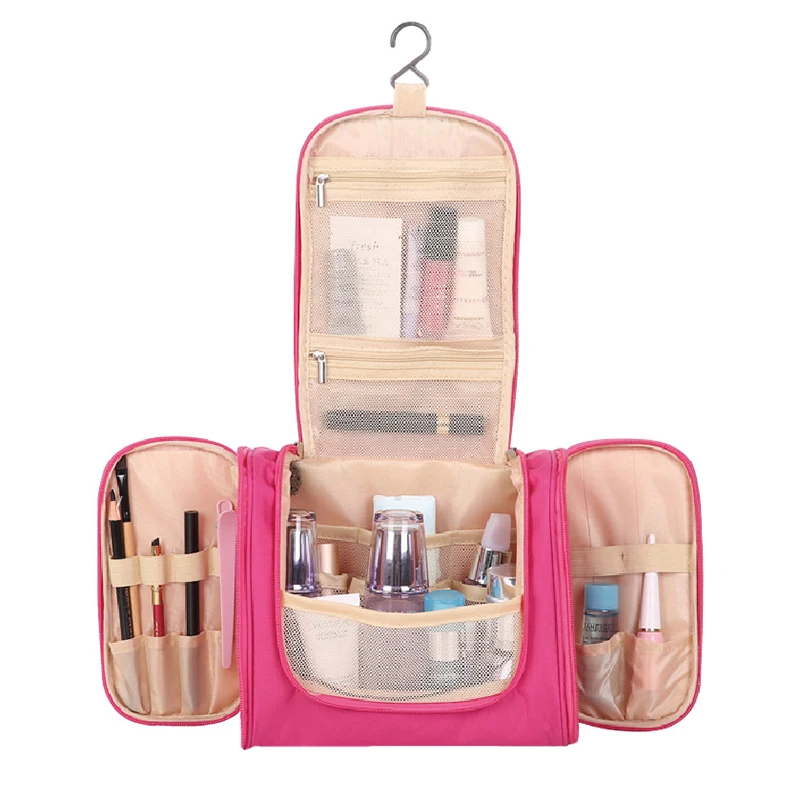 Оптовая продажа модная сумка из Оксфордской ткани для туалетных принадлежностей водонепроницаемая застежка-молния геометрические подвесные дорожные принадлежности мужчин и