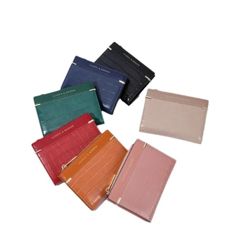 Short card holder, Two skin genuine leather Zero Matte PU Wallet, Money Clip Girl bags for women trend 2024