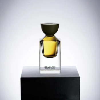 Factory Custom Empty Luxury Perfume Container Spray 30ml 50ml 100ml Thick Bottom Glass Square Perfume Bottle With Wood Cap