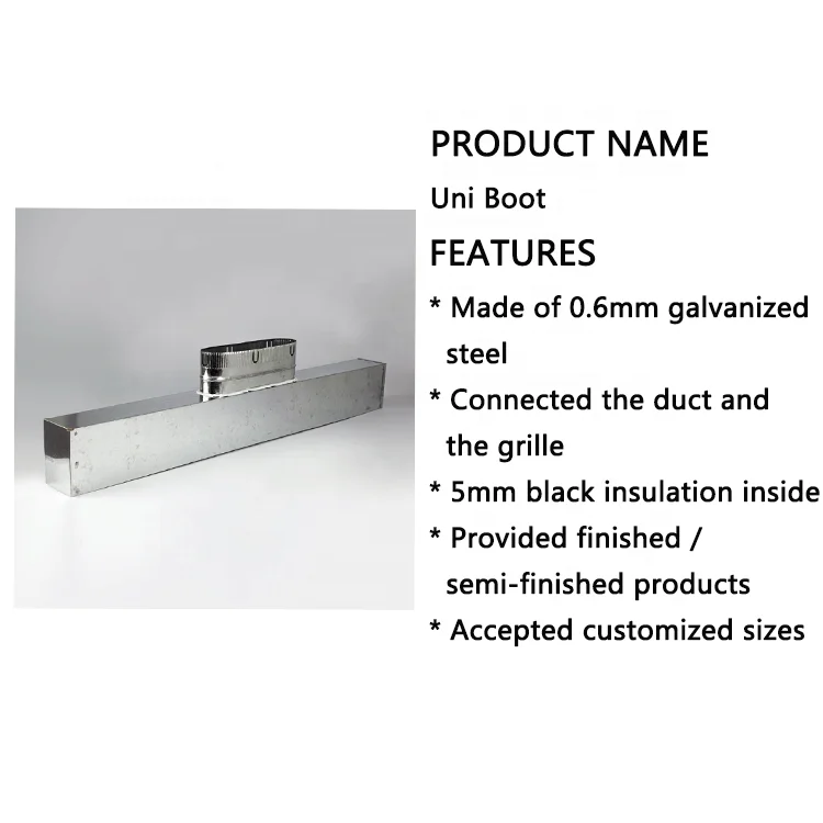 Alibaba.com: Galvanized Steel HVAC System Uni Boot Return Transition ...
