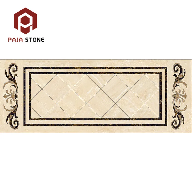 product marble waterjet medellion pattern hotel villa lobby floor design-4
