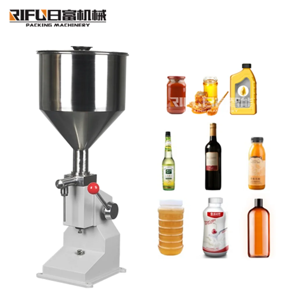semi automatic small piston paste type filling machine for honey shampoo liquid filling machine for daily necessities0341250