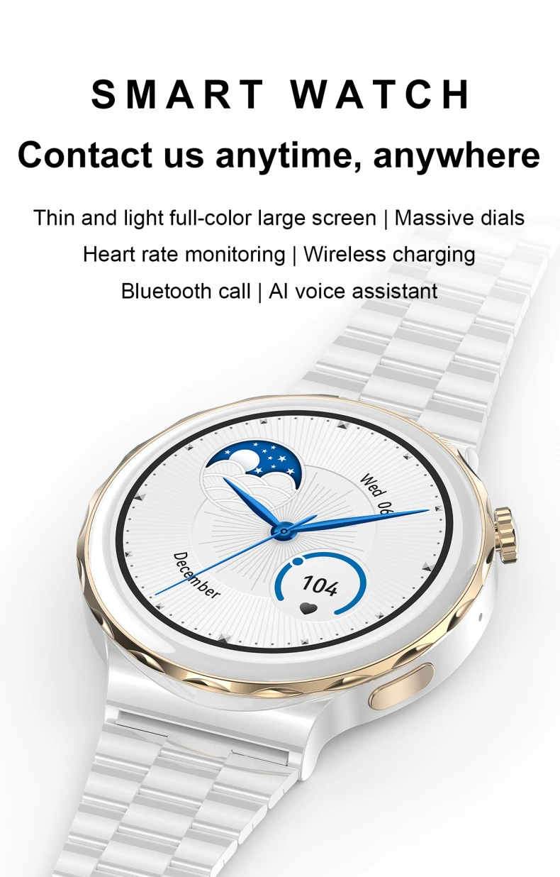 Luxury Smartwatch HK43 for Women BT Calling Function Heart Rate Monitor Blood Pressure Blood Oxygen Monitor Ladies Smartwatch(1).jpg