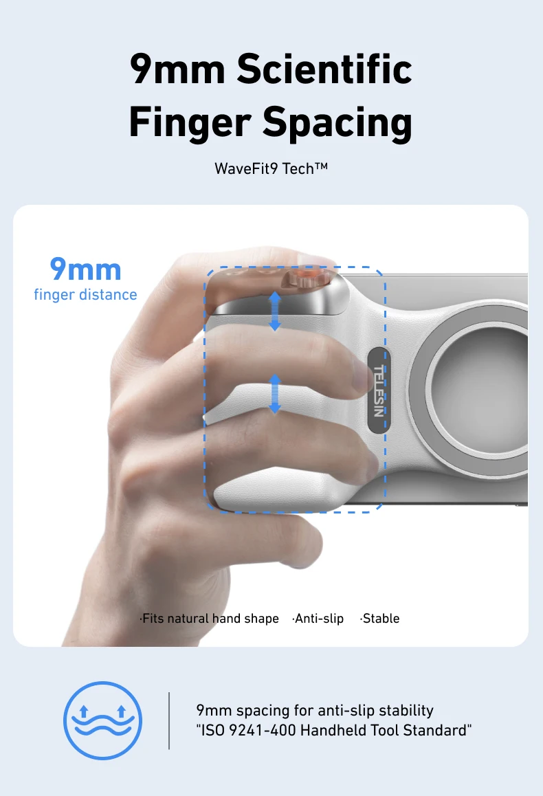 TELESIN Camera Handle Grip Wireless Bracket with Zoom Remote Switch Phone Shooting Mode Magnetic Phone Handle