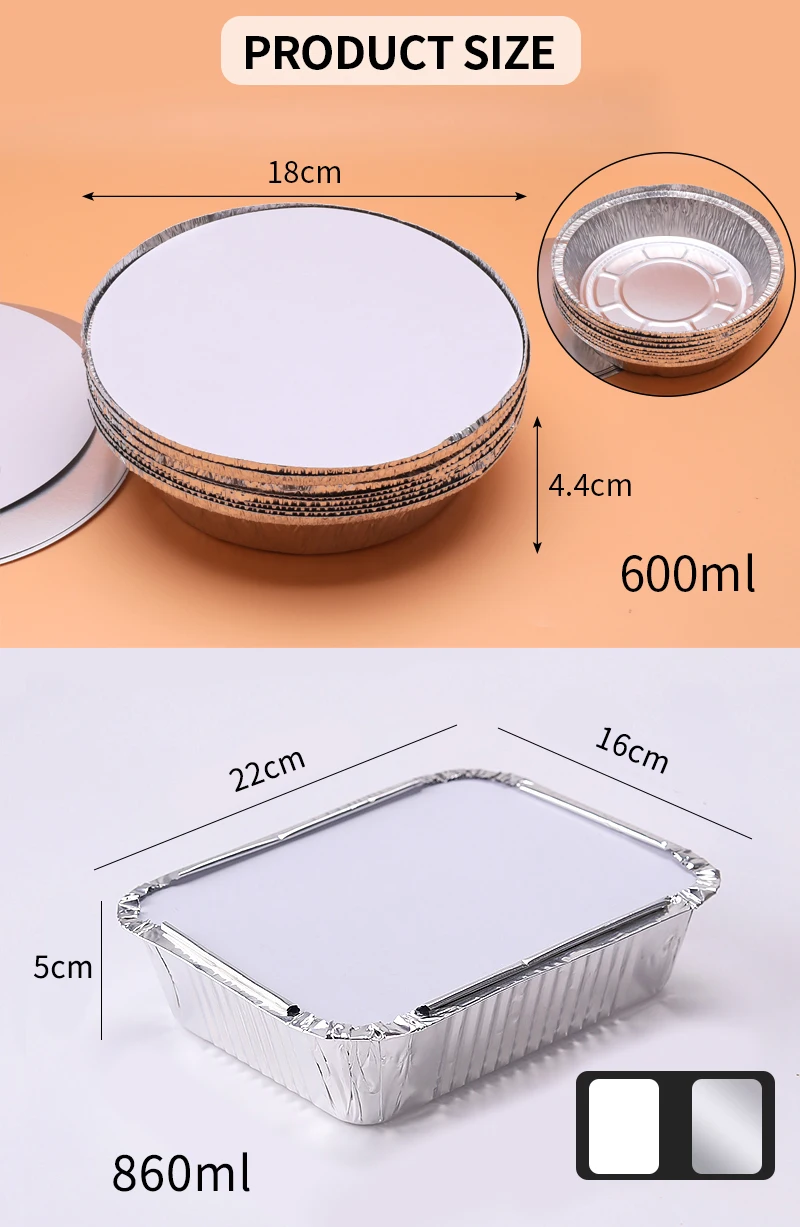 Custom Fast Food Aluminum Foil Food Container Disposable Baking Tray