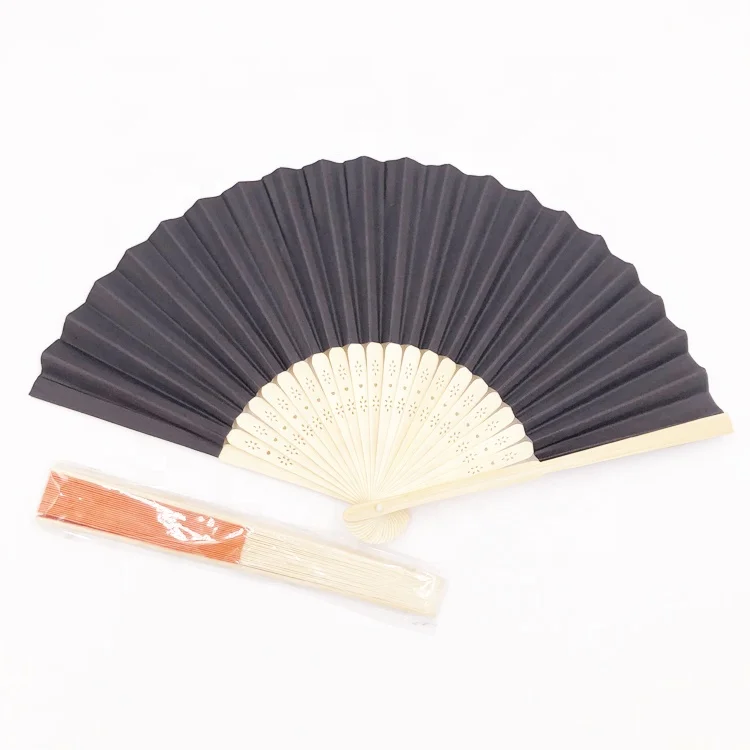 Bamboo Handle Portable Side Custom Printed Paper Hand Fan Buy Mini