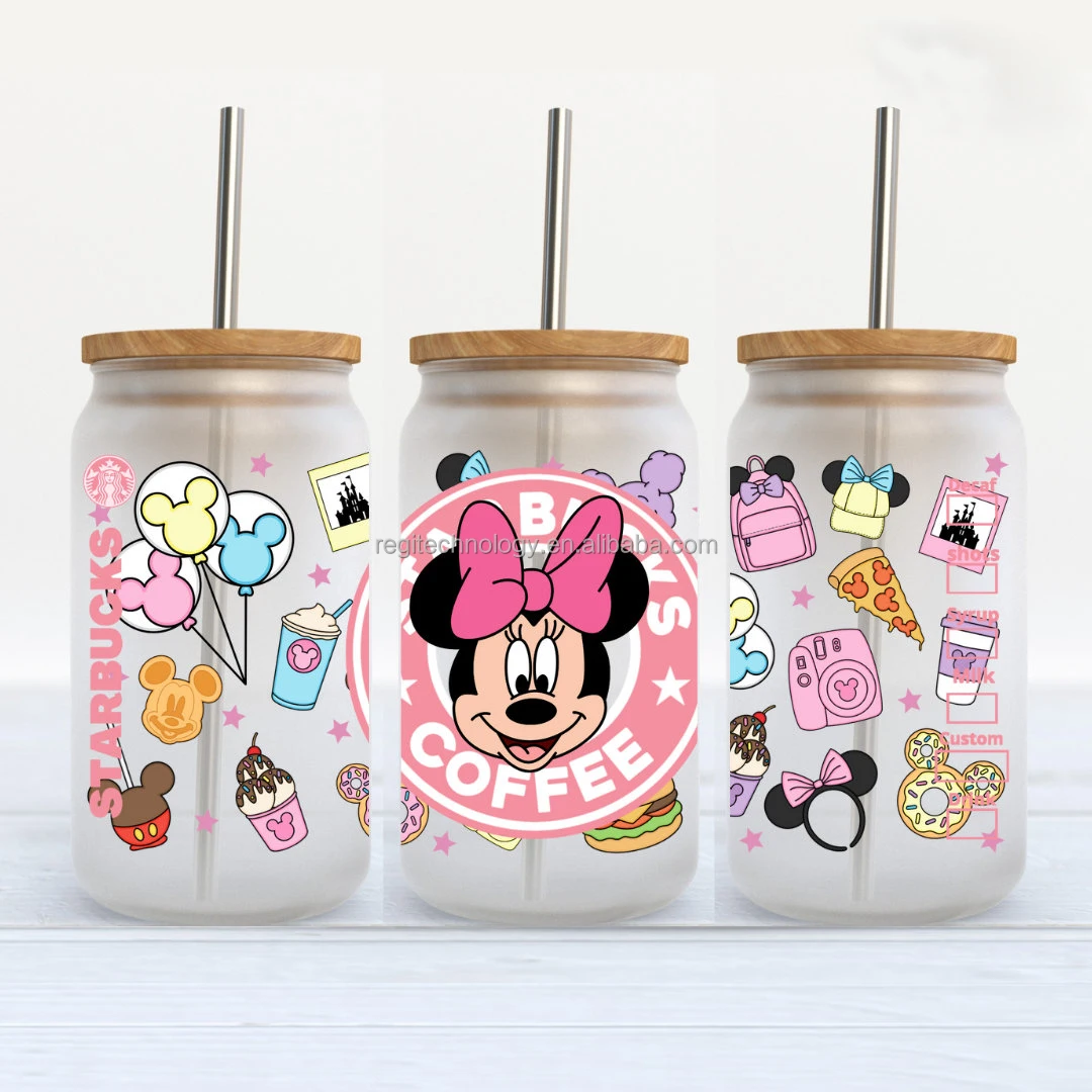 Custom Uvdtf Libbey Glass Can Wrap Transfer Cute Cartoon Kawaii ...