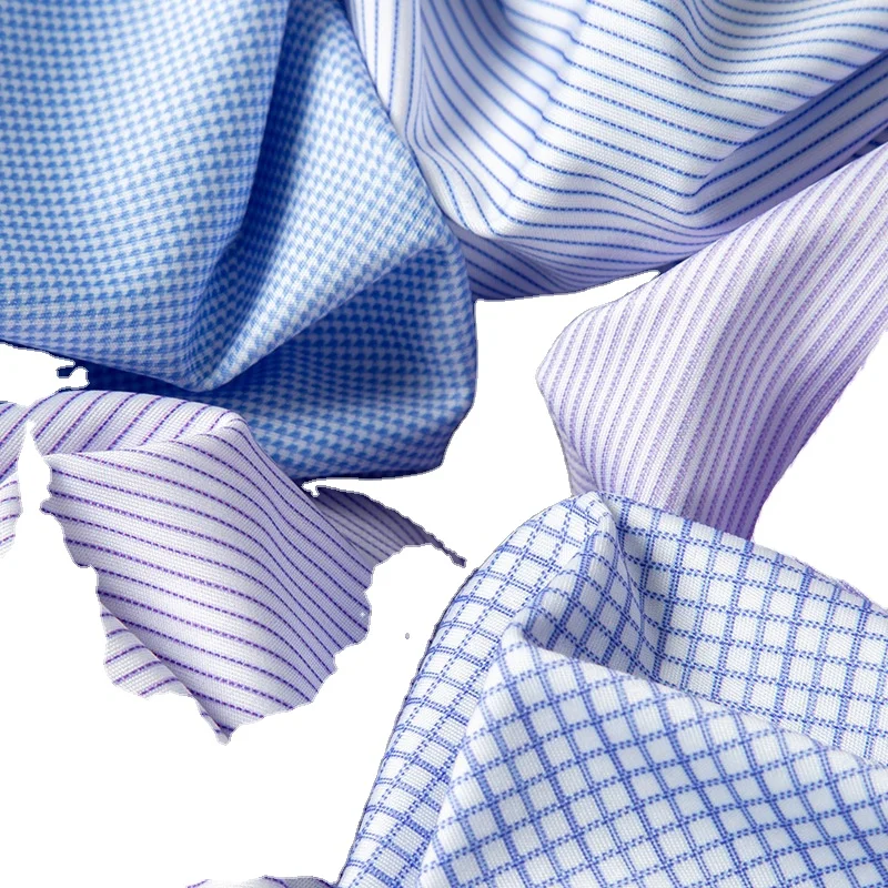 2023 new spring and autumn striped shirt men's long sleeve business plaid shirt