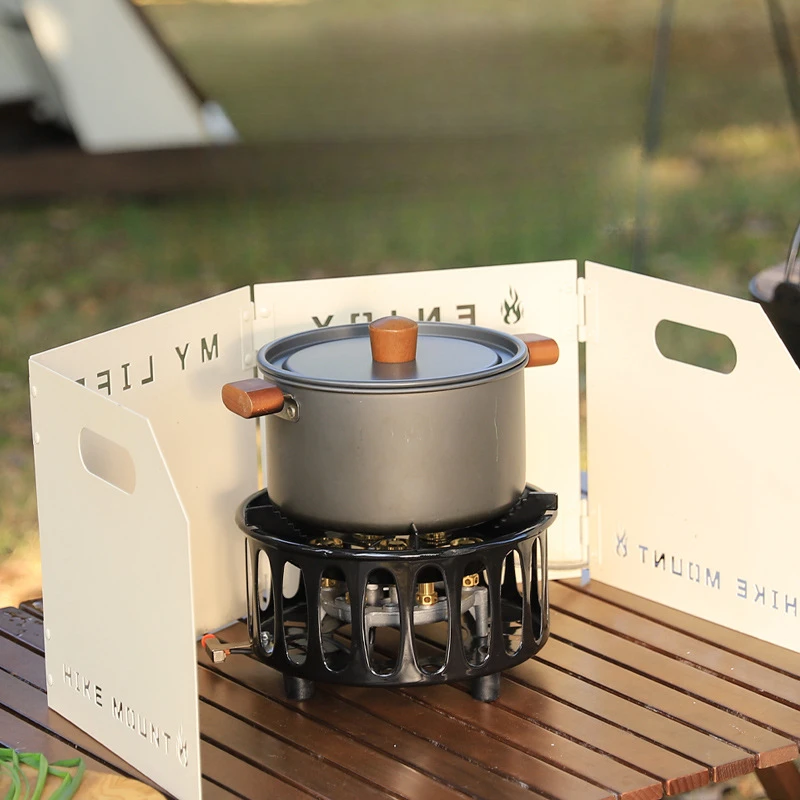 Outdoor Gas Burner Windproof Camping Stove Portable Tourist Equipment Mini Gas Camping Stove for Hiking Outdoor
