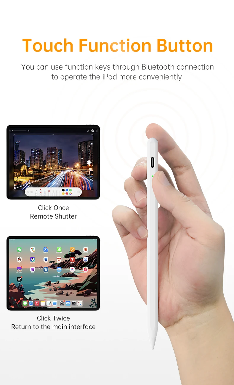 New Active Touch Pencil Palm Rejection Stylus Pen Bluetooth High ...